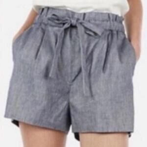 Express linen blend paper bag shorts